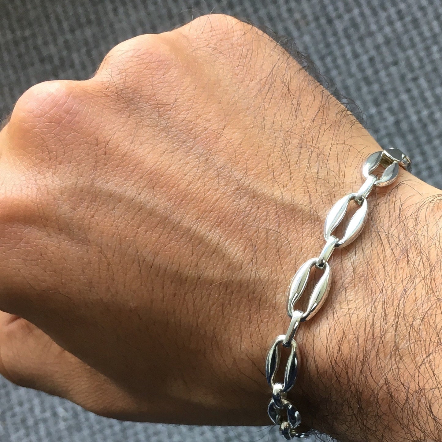 Silver Anchor Link Chain Bracelet Mariner 925 Sterling New 8mm Mens Jewelry