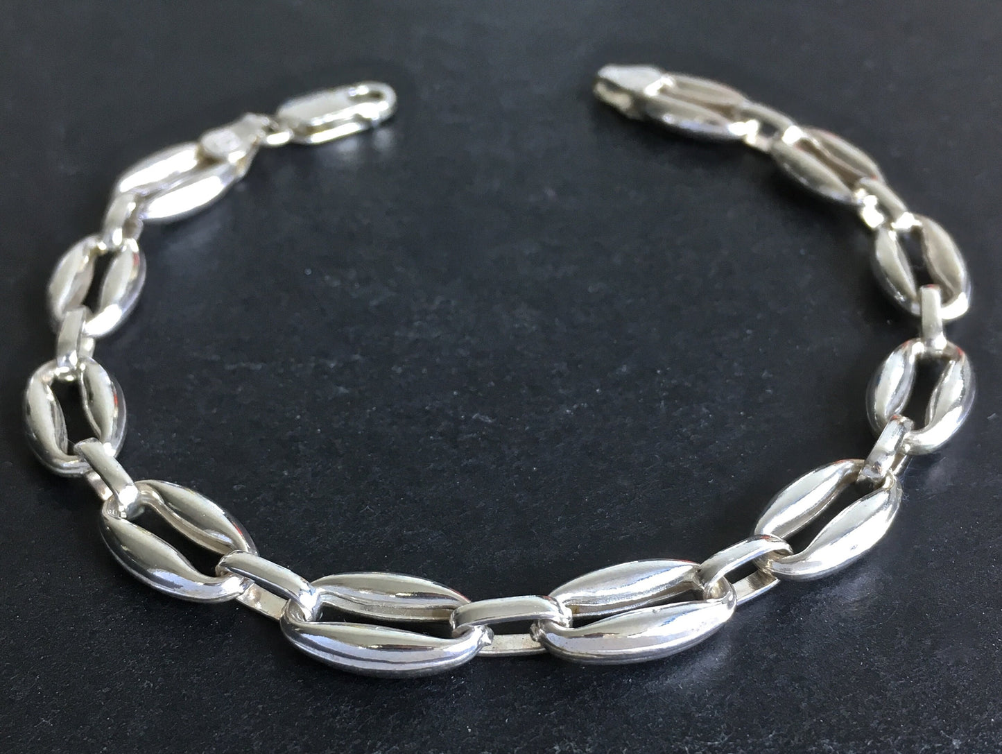 Silver Anchor Link Chain Bracelet Mariner 925 Sterling New 8mm Mens Jewelry