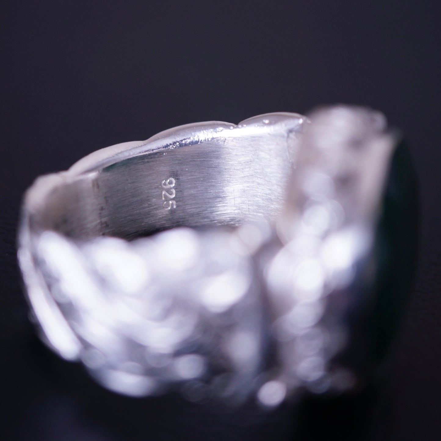 Silver Mens Ring Emerald gemstone Handmade solid 925 Sterling natural Beryl 10ct Unique Artisan Jewelry