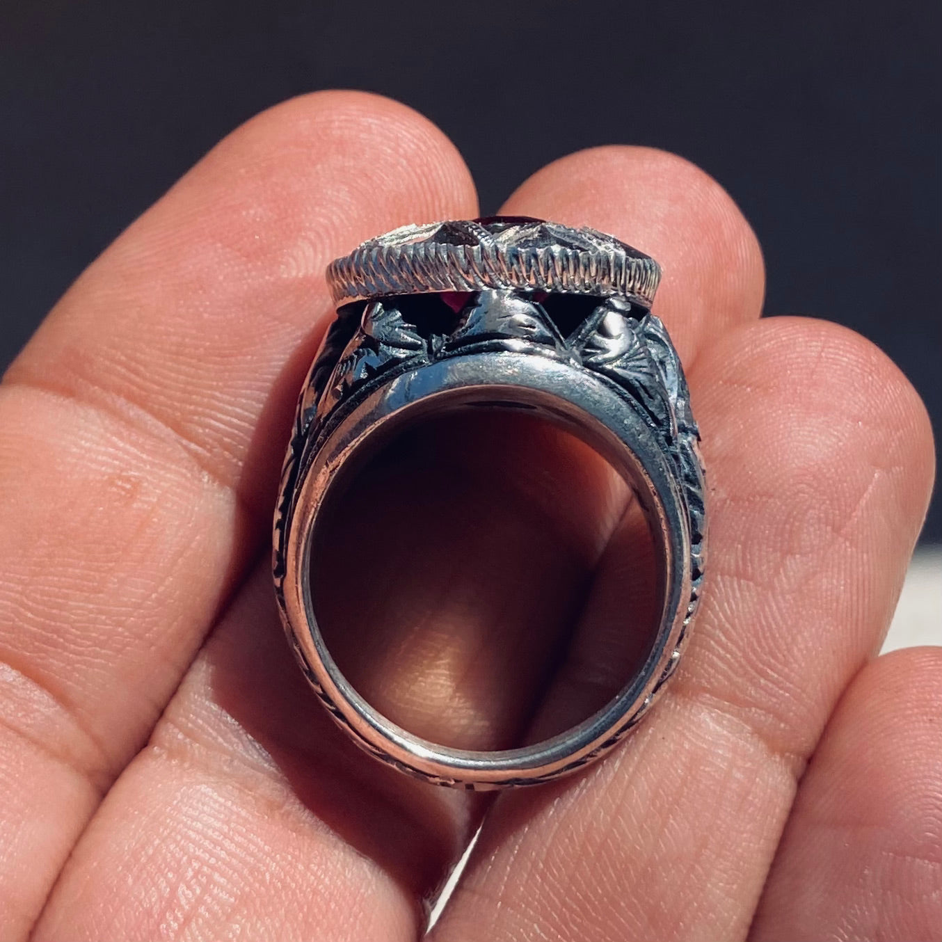 Handmade Silver Ring Ruby 6ct Pigeon Blood Natural Gemstone Unique Turkish Jewelry Masterpiece