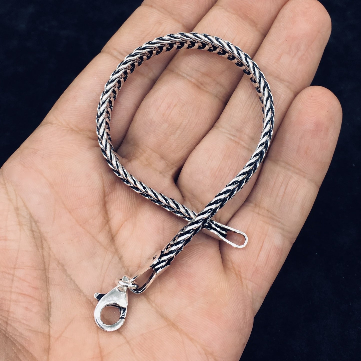 Silver Herringbone Chain Bracelet - 12mm Solid Sterling Silver 925 stamped, Classic Men's Jewelry Collection Turkish Masterwork