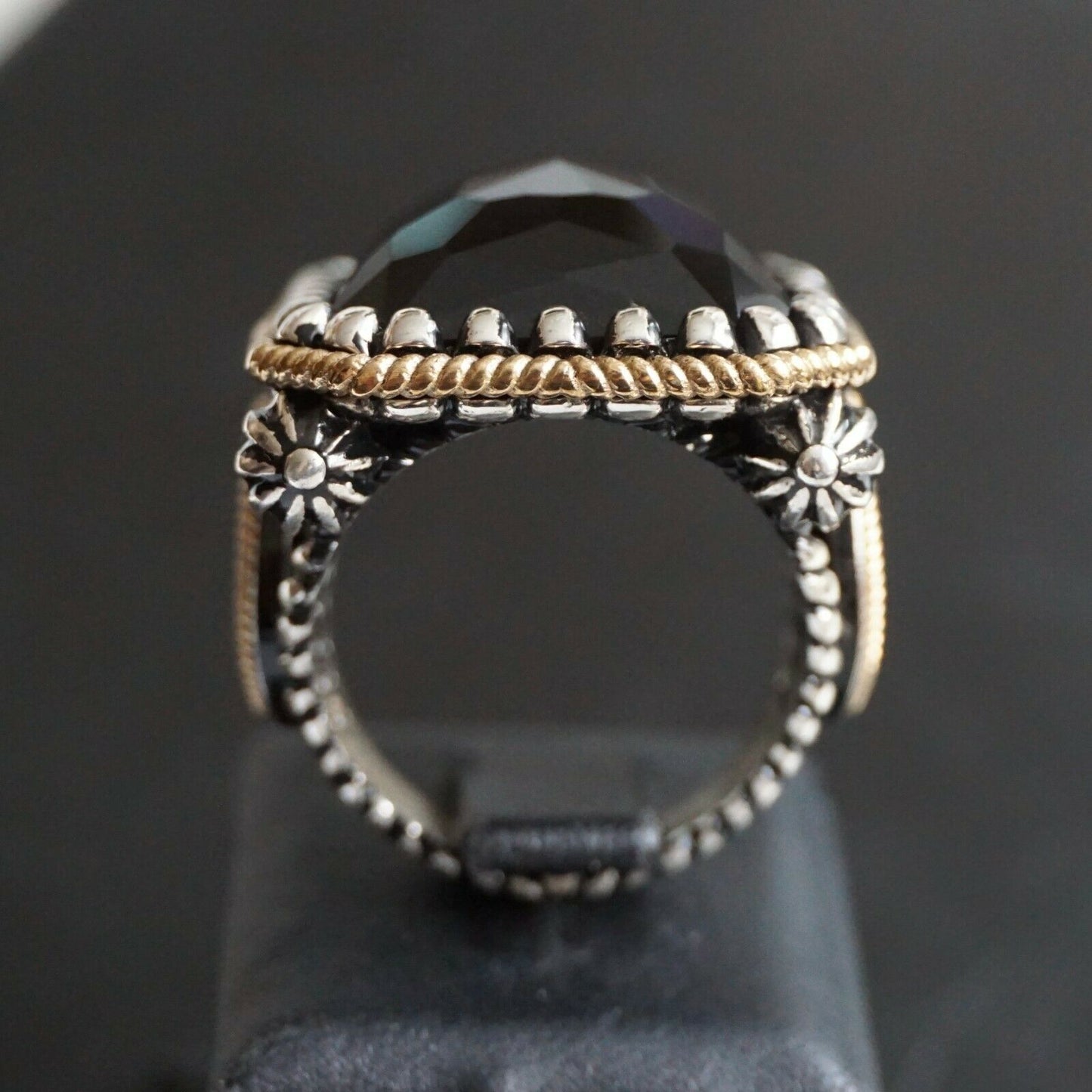 Schwarzer Onyx Herrenring 925 Sterling Silber Großer schwerer Handwerker Handgemachter Schmuck