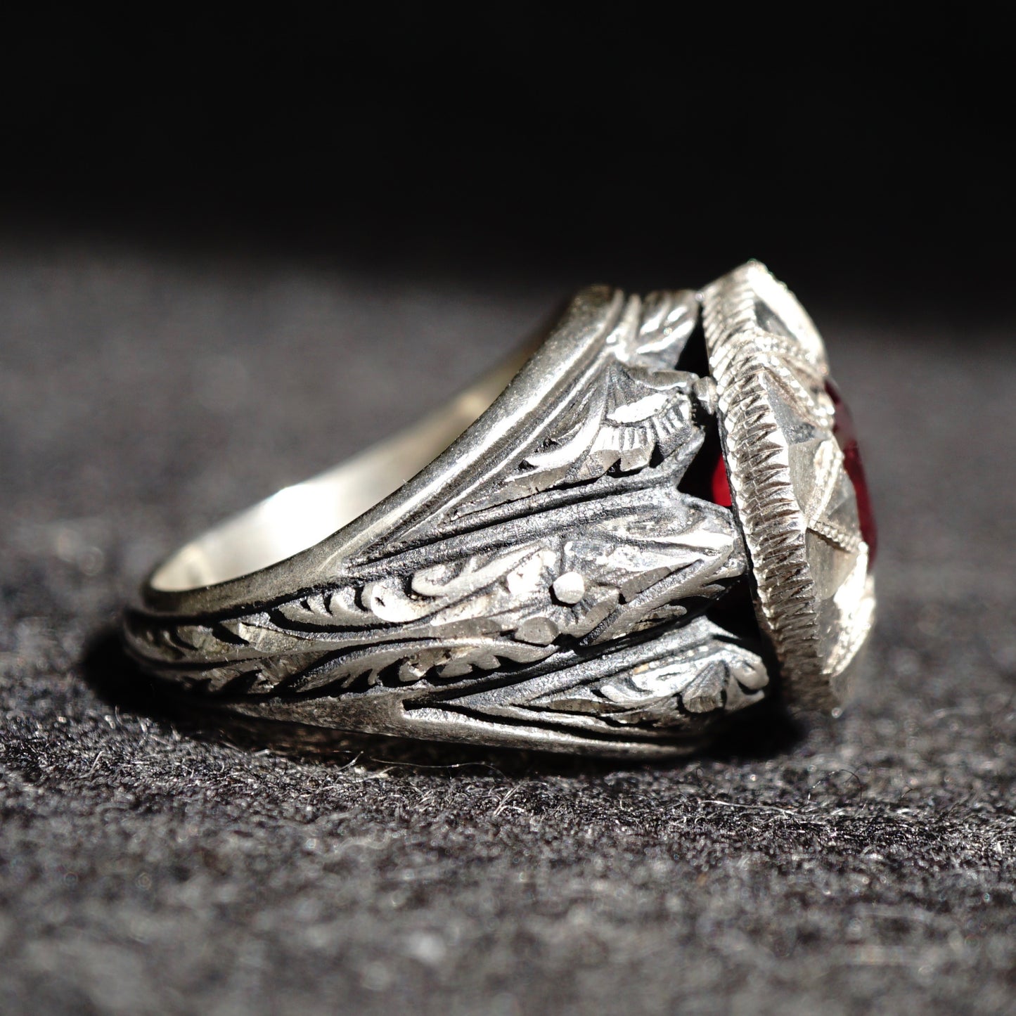 Handmade Silver Ring Ruby 6ct Pigeon Blood Natural Gemstone Unique Turkish Jewelry Masterpiece