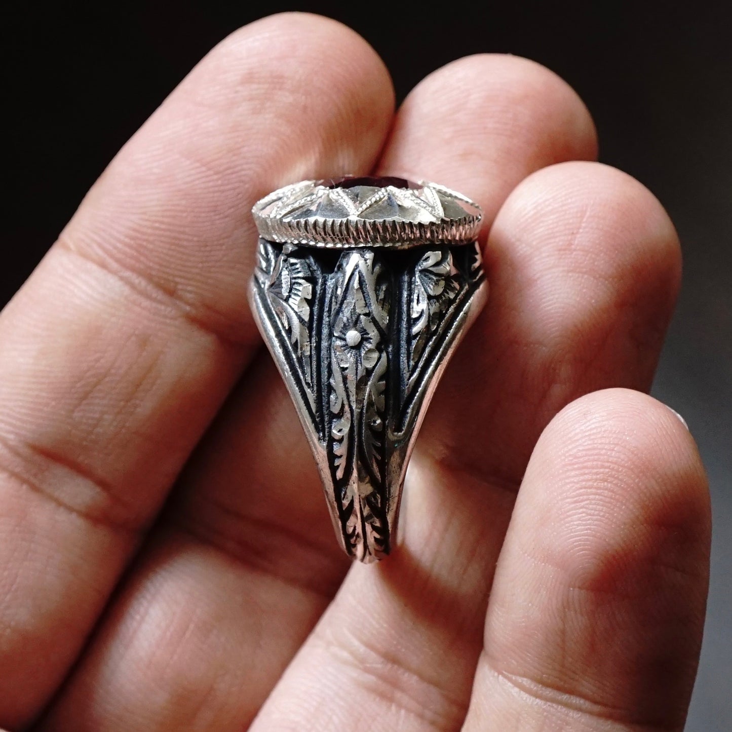 Handmade Silver Ring Ruby 6ct Pigeon Blood Natural Gemstone Unique Turkish Jewelry Masterpiece