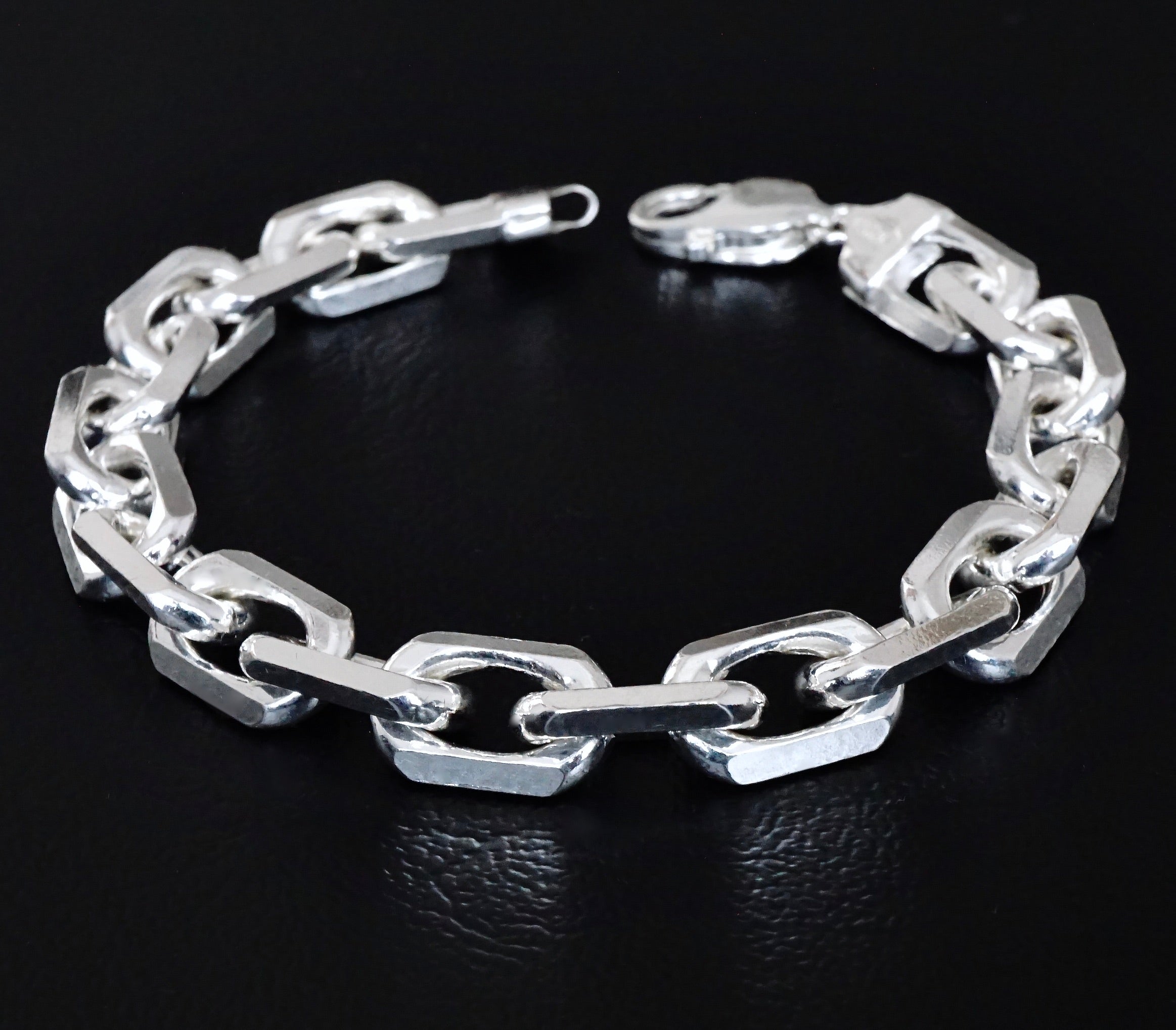 Men's Heavy Textured Silver Cable Chain Bracelet – LynnToddDesigns