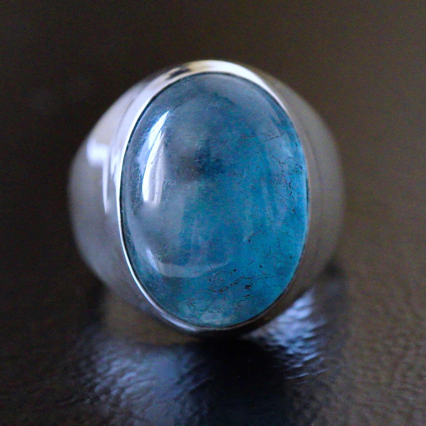 Silver Mens Ring blue Aquamarine natural gemstone solid 925 Sterling Handmade Unique Artisan Jewelry