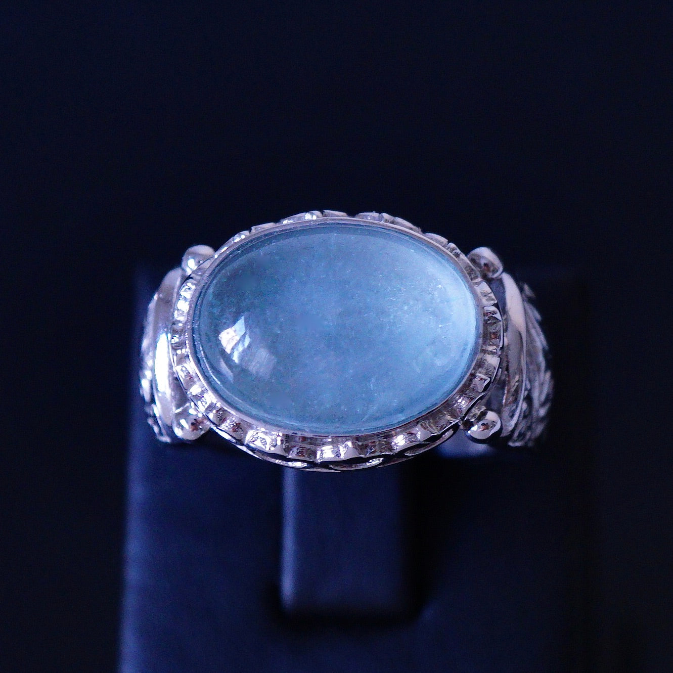 Silver Mens Ring 9.6ct Aquamarine natural gemstone solid 925 Sterling Handmade Unique Artisan Jewelry