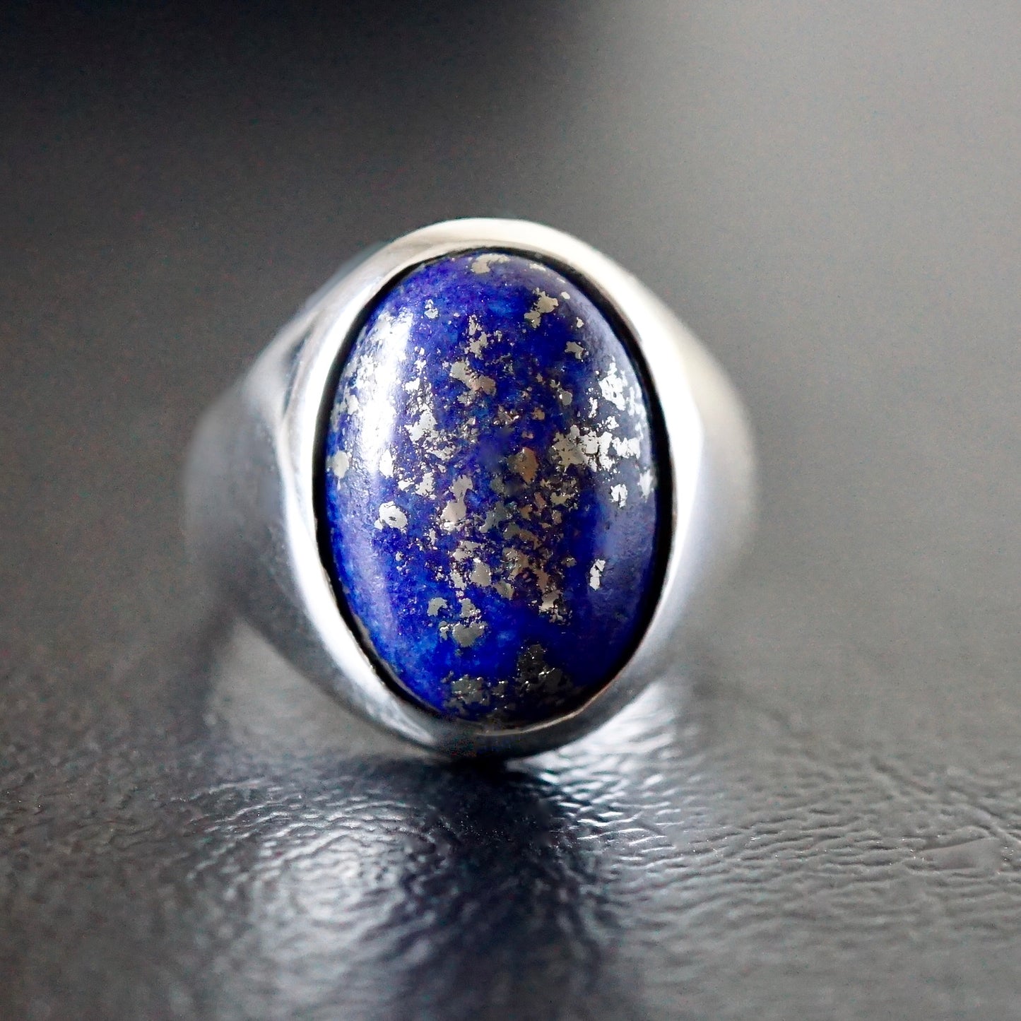 Silver Mens Signet Ring Lapis stone 925 Sterling natural Gemstone Handcrafted Artisan Jewelry