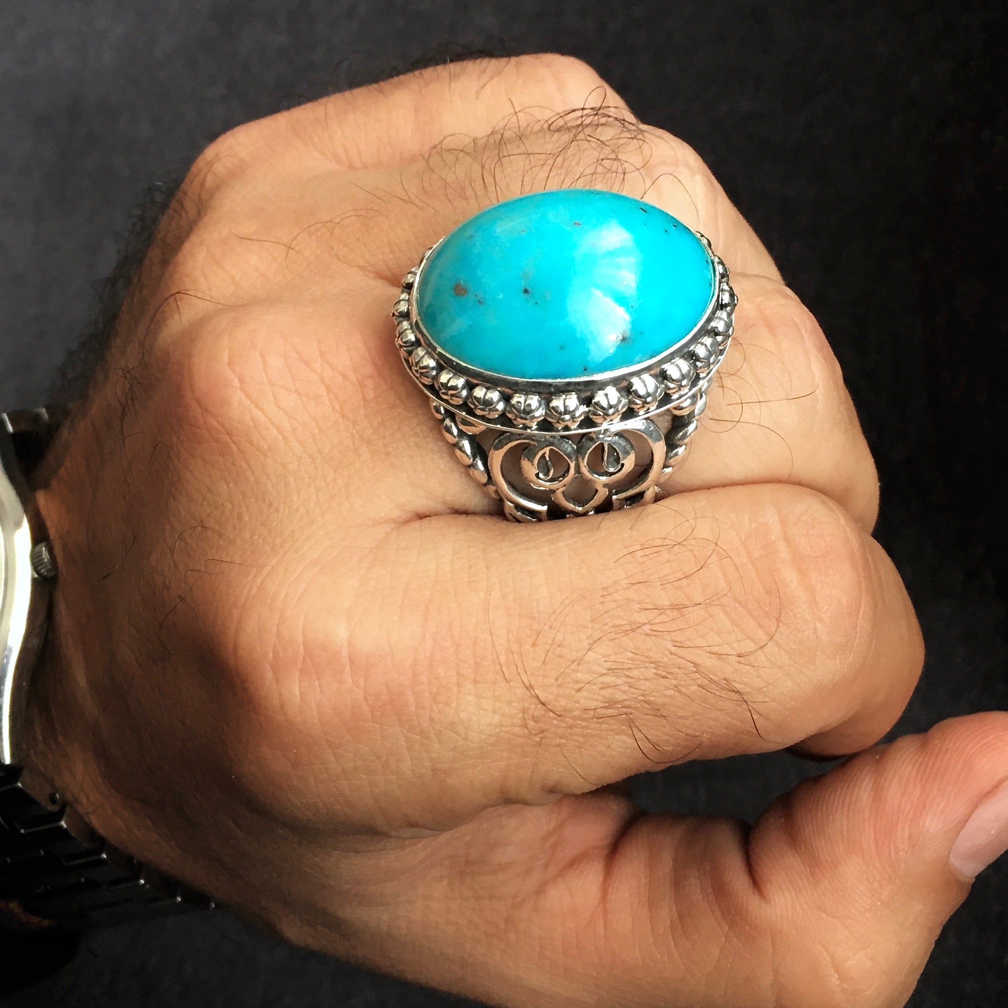 Handmade Firoza Turquoise Ring, 925 Silver Ring, Minimalist India | Ubuy
