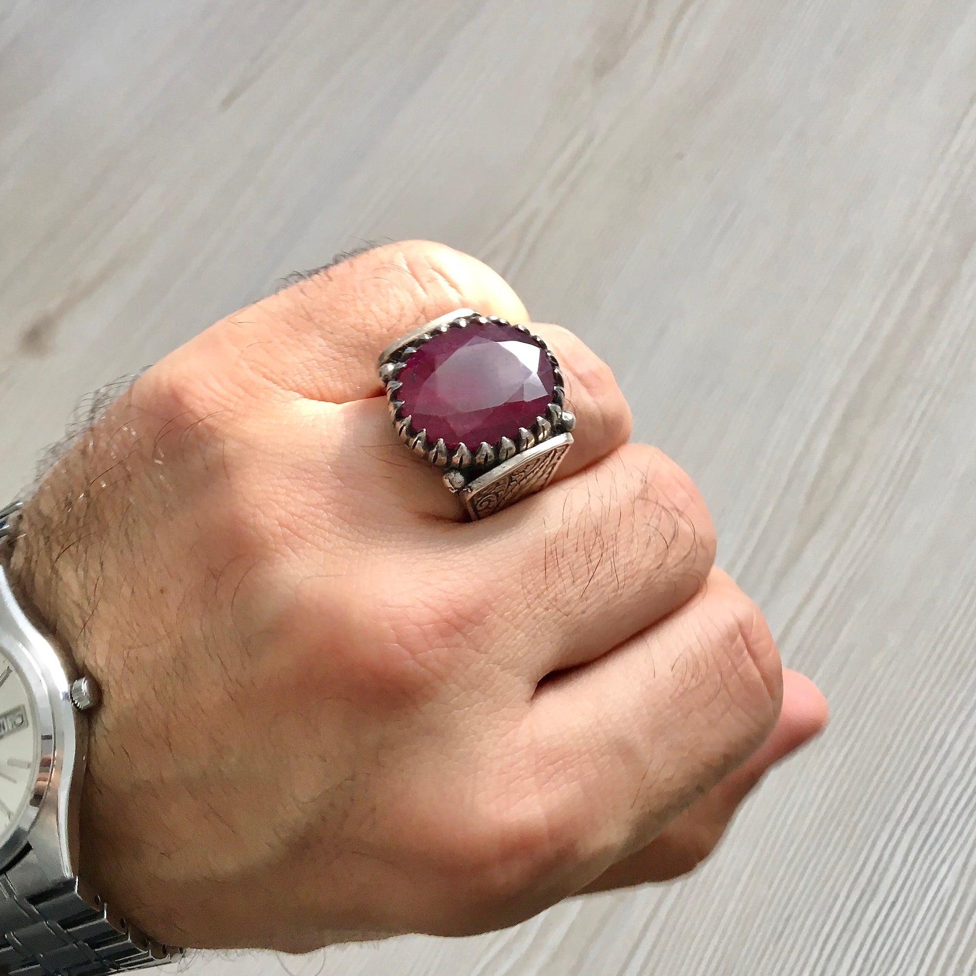 Men's Ruby Ring – tashlk.com