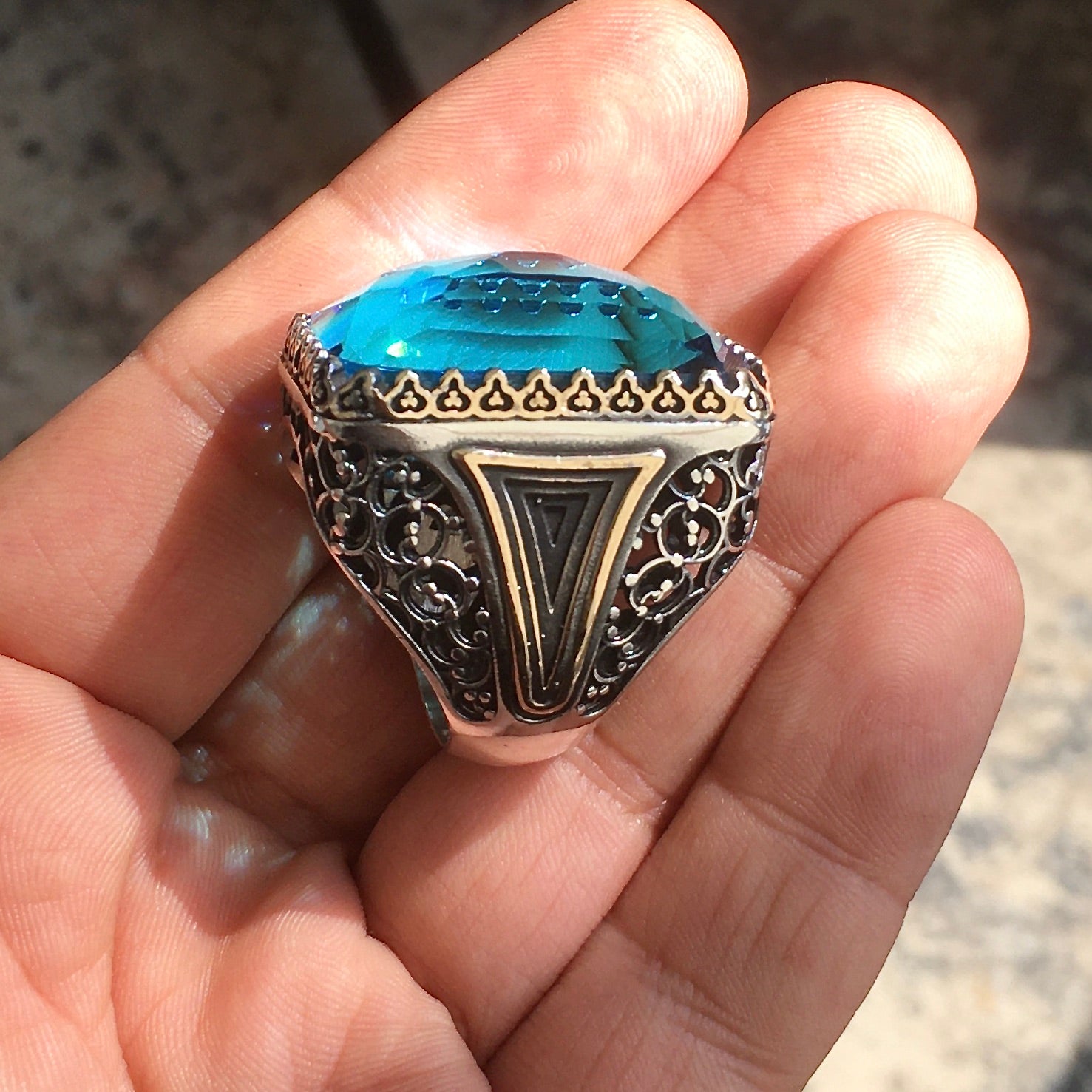 Buy Statement Rings,men's Handmade Ring, Turkish Silver Men Ring, Ottoman Men  Ring,gemstone Ring, Gift for Him, 925k Sterling Silver Ring Online in India  - Etsy